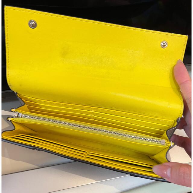 お得】✨CELINE セリーヌ✨バイカラー 長財布 グレー イエロー - 長財布