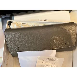 セリーヌ(celine)の【お得】✨CELINE セリーヌ✨バイカラー　長財布 グレー　イエロー(長財布)