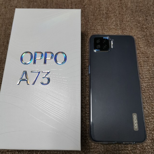 【一部予約販売】 OPPO ブルー ネービー A73 スマートフォン本体