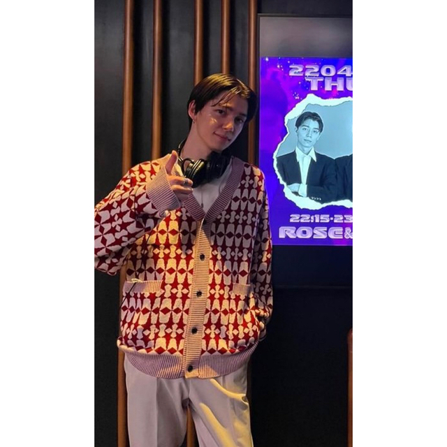 8ON8 22SS KNITTED CARDIGAN ローズさん着用