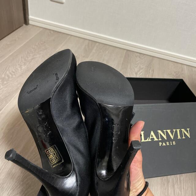 LANVIN(ランバン)のLANVIN ランバン サテンブラックパンプス レディースの靴/シューズ(ハイヒール/パンプス)の商品写真