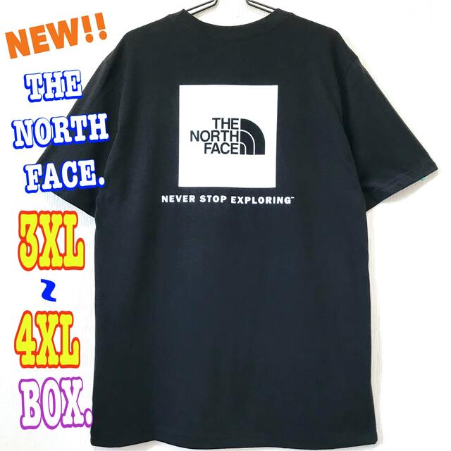 ビッグサイズ ♪ ノースフェイス BOX Tシャツ 黒 白 3XL ~ 4XL