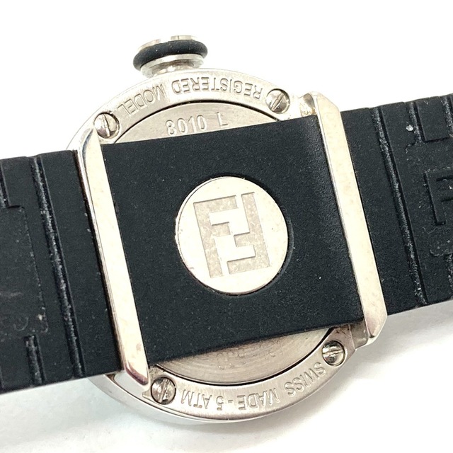 フェンディ FENDI ブースラ 8010-L FFロゴ ドーム型 クオーツ 腕時計 SS シルバー