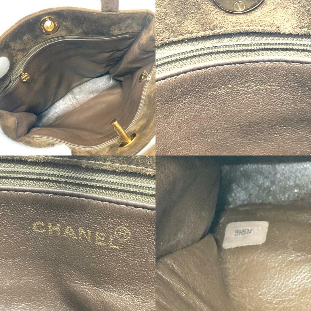 CHANEL(シャネル)のシャネル CHANEL マトラッセ CCココマーク 縦型トート ハンドバッグ ファッション小物 トートバッグ スエード ブラウン レディースのバッグ(トートバッグ)の商品写真