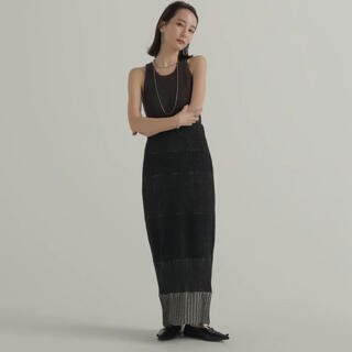 トゥデイフル(TODAYFUL)の【最終値下げ】pattern knit pencil skirt(ロングスカート)