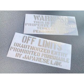 送料無料♪ 02 warning OFF ステッカー セット シルバー(車外アクセサリ)