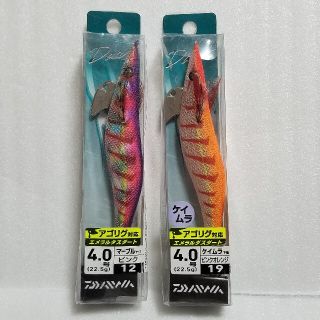 ダイワ(DAIWA)の未使用　2本　DAIWA　エメラルダス ダート　4.0号　ピンク　ピンクオレンジ(ルアー用品)