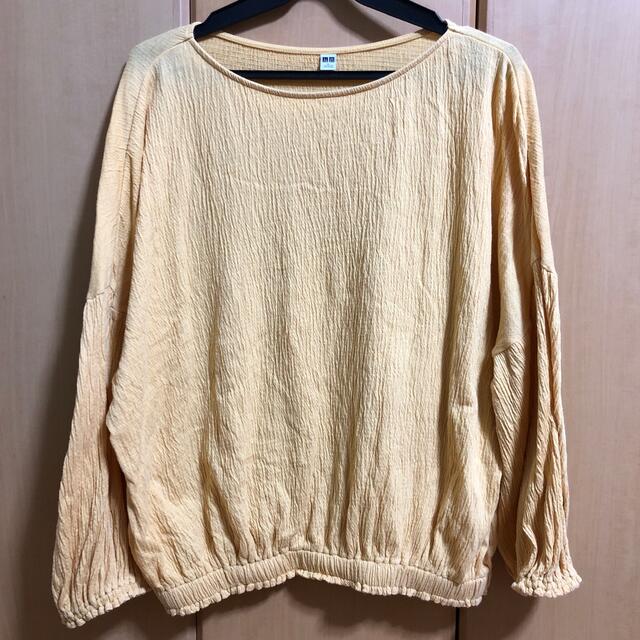 UNIQLO(ユニクロ)のユニクロ楊柳デザインTシャツ　L レディースのトップス(Tシャツ(長袖/七分))の商品写真