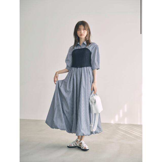 Lily Brown - リリーブラウン ビスチェドッキングワンピース NVYサイズ