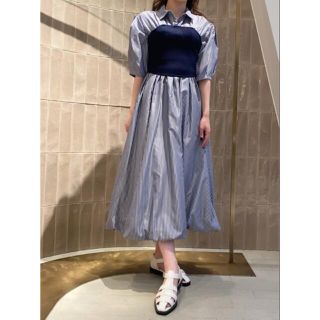 Lily Brown - リリーブラウン ビスチェドッキングワンピース NVY