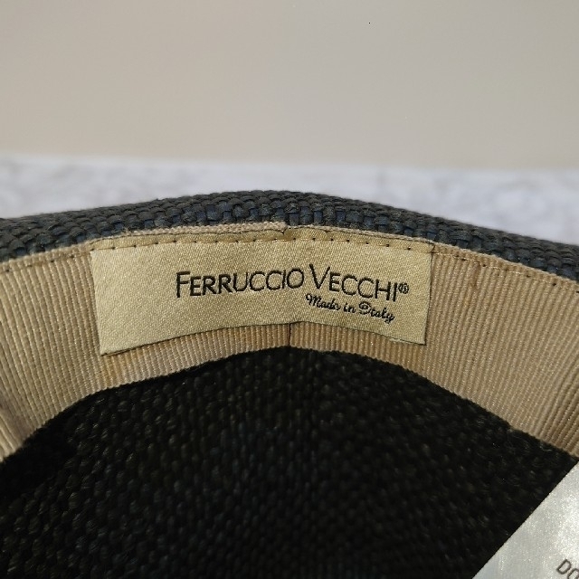 FERRUCCIO VECCHI(フェリシオベッキ)のFERRUCCIO VECCHI 麦わら 帽子 グレー系 UA グリーンレーベル メンズの帽子(ハット)の商品写真