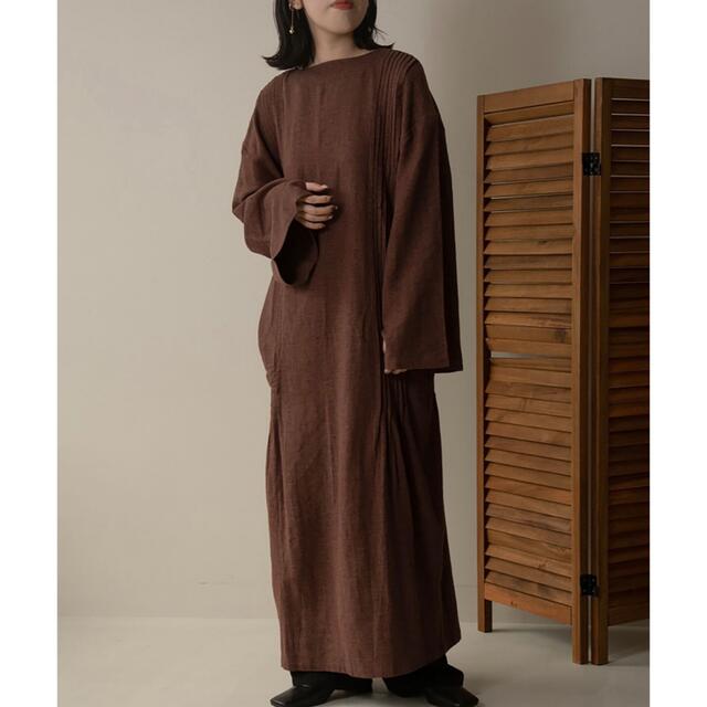 lawgy(ラウジー)のlawgy straight tuck long onepiece レディースのワンピース(ロングワンピース/マキシワンピース)の商品写真