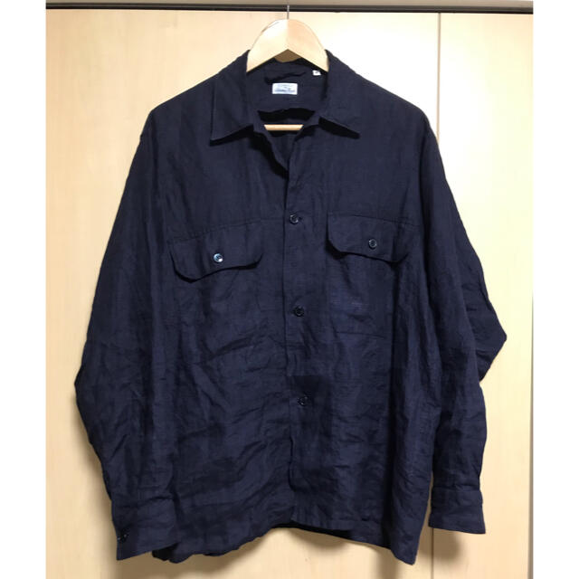 【専用】comoli 22ss リネン C.P.O シャツ navy 46