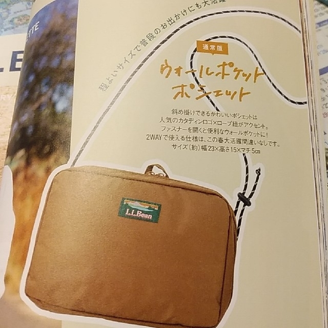 Mart雑誌付録 L.L.Bean ウォールポケットポシェット 新品未使用 最大47 ...