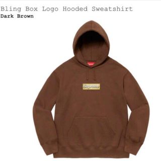 シュプリーム(Supreme)のSupreme Bling Box Logo Hooded brown M(パーカー)