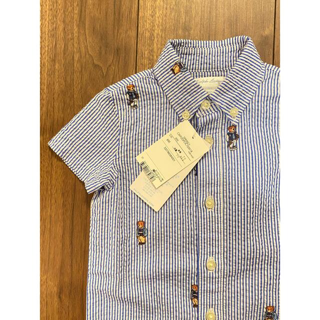 POLO RALPH LAUREN(ポロラルフローレン)のポロベア シアサッカー ショートオール キッズ/ベビー/マタニティのベビー服(~85cm)(ロンパース)の商品写真