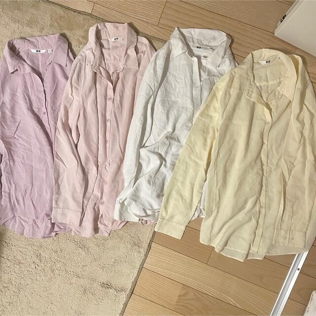 UNIQLO(ユニクロ)の襟付き シャツ ブラウス 4色セット レディースのトップス(シャツ/ブラウス(長袖/七分))の商品写真