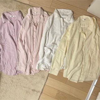 ユニクロ(UNIQLO)の襟付き シャツ ブラウス 4色セット(シャツ/ブラウス(長袖/七分))