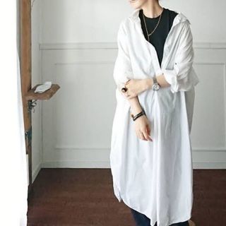 マウジー(moussy)の定価1万円！moussy ベルトロングシャツワンピース(ロングワンピース/マキシワンピース)