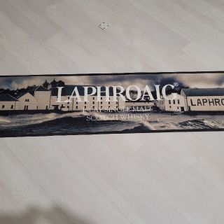 laphroaig　（ラフロイグ）　バーマット　（モノクロ特大）(その他)