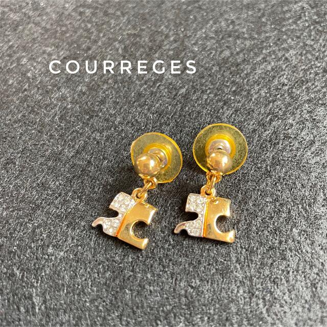 Courreges(クレージュ)の【Courreges】クレージュ　ロゴ　ピアス　金色　ゴールド レディースのアクセサリー(ピアス)の商品写真