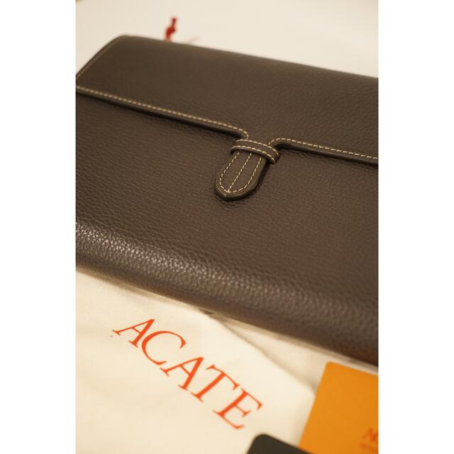 【美品】ACATE アカーテ　クラッチバッグ　ダークグレー