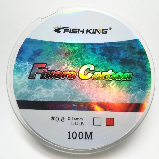 フロロカーボンライン 0.8号 100m 4lbリーダー ハリス メインラインに スポーツ/アウトドアのフィッシング(釣り糸/ライン)の商品写真