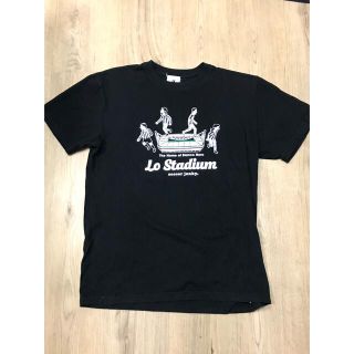 【claudio pandiani】Tシャツ　サッカープリント　ブラック　L(Tシャツ/カットソー(半袖/袖なし))