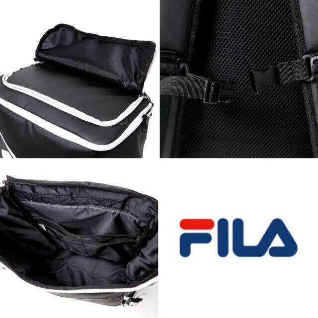 ☆新品☆ FILA フラッシュロゴ スクエアーリュック グリーン