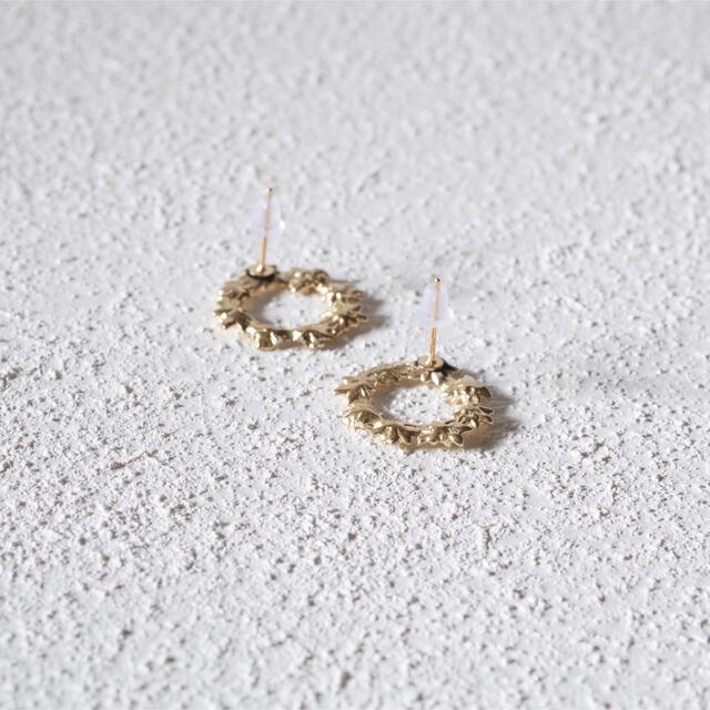 お花のリース(イヤーカフ)真鍮 ハンドメイド ミナペルホネン 母の日