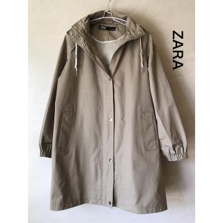 ザラ(ZARA)のZARA  フーディー マウンテンコート(ロングコート)