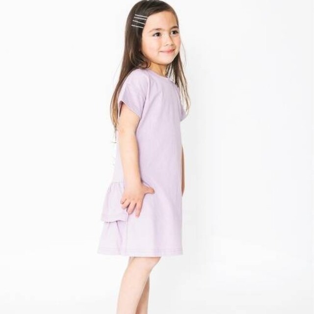 Branshes(ブランシェス)の新品　ブランシェス　後ろ2段フリルワンピース キッズ/ベビー/マタニティのキッズ服女の子用(90cm~)(ワンピース)の商品写真