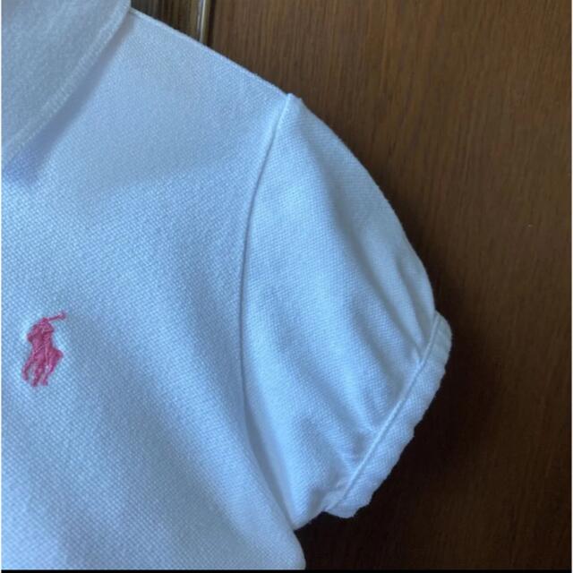 Ralph Lauren(ラルフローレン)のラルフローレン 半袖　シャツ　ポロシャツ 白　120 春　夏 キッズ/ベビー/マタニティのキッズ服女の子用(90cm~)(Tシャツ/カットソー)の商品写真