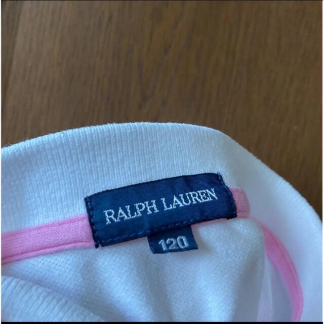 Ralph Lauren(ラルフローレン)のラルフローレン 半袖　シャツ　ポロシャツ 白　120 春　夏 キッズ/ベビー/マタニティのキッズ服女の子用(90cm~)(Tシャツ/カットソー)の商品写真