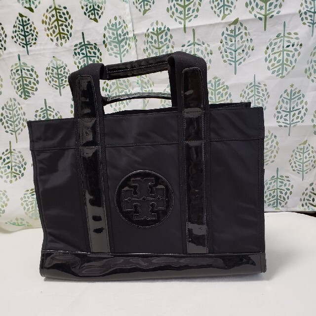⭐美品⭐トリーバーチ トートバッグ ナイロン×エナメル ブラック