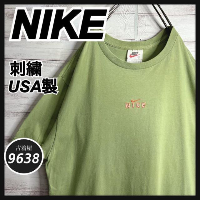 USA製!!】ナイキ ✈︎刺繍ロゴ 白タグ ゆるだぼ 重ね着 半袖 - Tシャツ