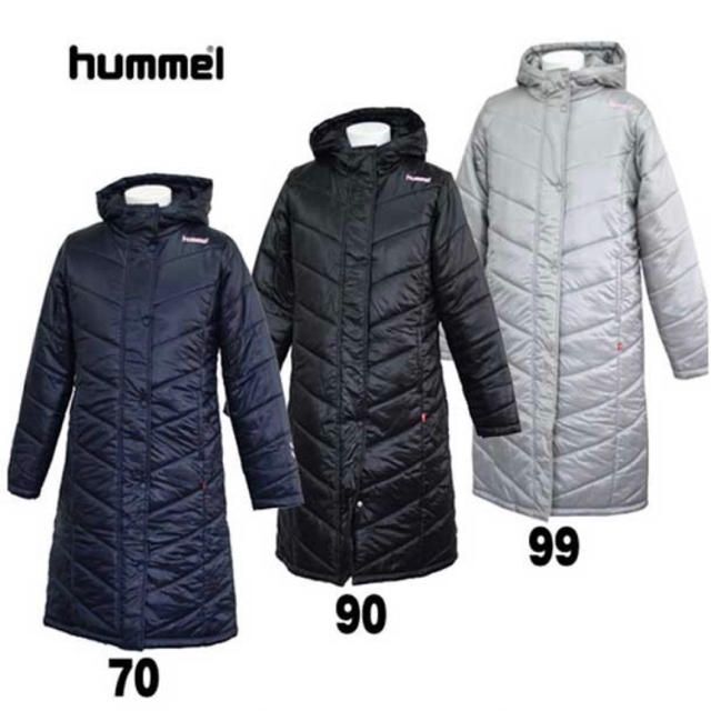 hummel(ヒュンメル)のベンチコート レディース ロングコート サッカー フットサル スポーツ/アウトドアのランニング(ウェア)の商品写真