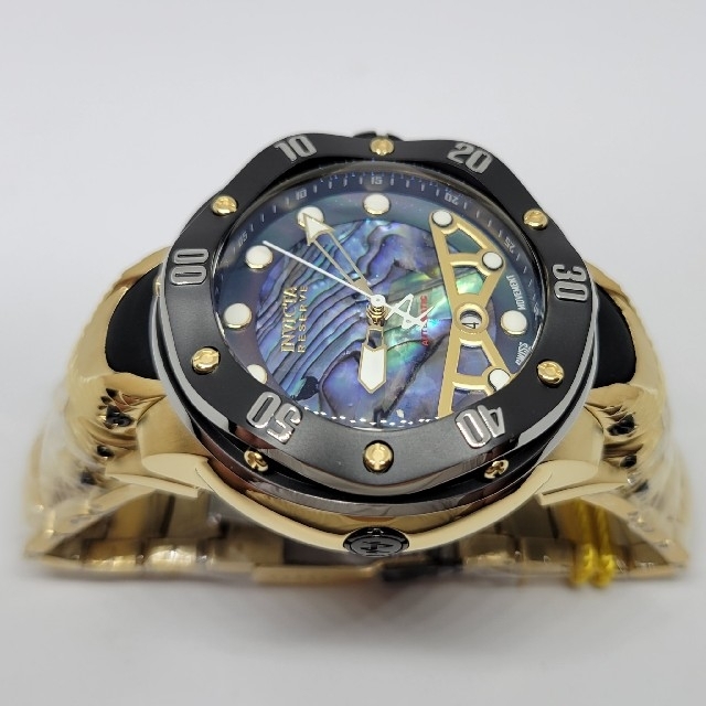 【スイス製オートマチック】Invicta 54mm リザーブ クラーケン 金×鮑