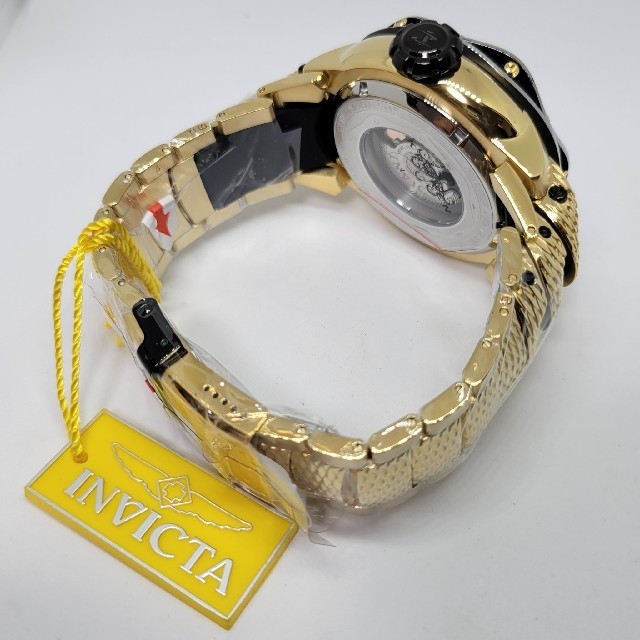 【スイス製オートマチック】Invicta 54mm リザーブ クラーケン 金×鮑