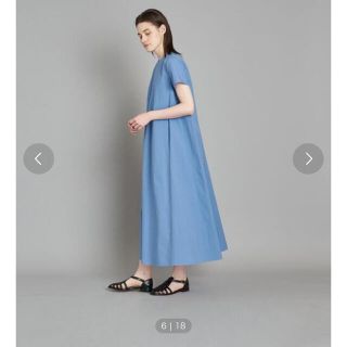 スティーブンアラン(steven alan)のCOTTON TYPEWRITER HALF SLEEVE DRESS(ロングワンピース/マキシワンピース)