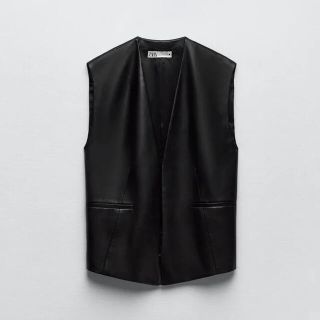 ザラ(ZARA)の【ZARA】オーバーサイズフェイクレザーベスト(ベスト/ジレ)