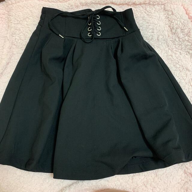 RETRO GIRL(レトロガール)のレトロガール　RETRO GIRL ブラック　フレアスカート　リボン レディースのスカート(ミニスカート)の商品写真