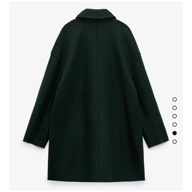 ZARA(ザラ)の【入手困難】ZARA コントラストボタン ウールブレンドコート レディースのジャケット/アウター(チェスターコート)の商品写真