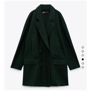 ZARA コントラスト ウールブレンド トレンチコート