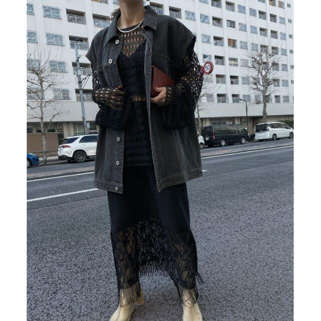 Ameri Vintage MESH LAYERED DENIM JACKET tresbienhairtransplant.com