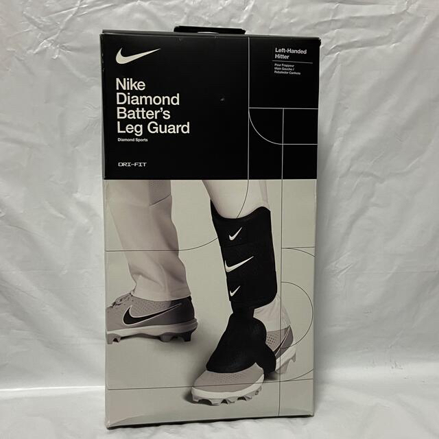 NIKE(ナイキ)の(新品)NIKE Diamond 右打者用レッグガード ブラック限定 スポーツ/アウトドアの野球(防具)の商品写真