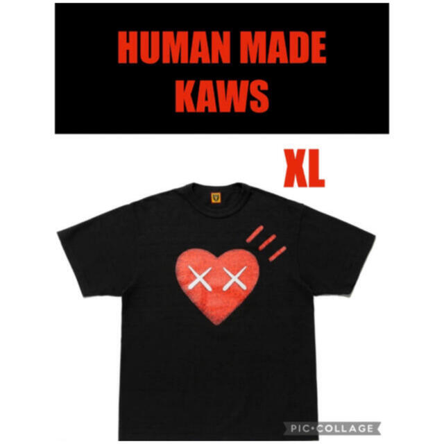 HUMAN MADE T-SHIRT KAWS #6 黒 ヒューマンメイド　XL
