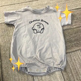 エフオーキッズ(F.O.KIDS)の美品　アプレレクール  チャーリーブラウン　Tシャツ　ロンパース   (ロンパース)