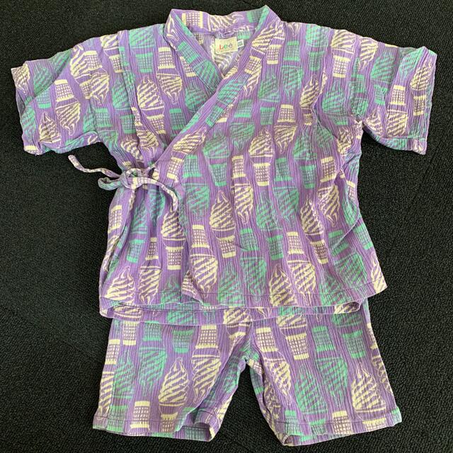 EDWIN(エドウィン)の甚平 100 紫　Lee キッズ/ベビー/マタニティのキッズ服男の子用(90cm~)(甚平/浴衣)の商品写真