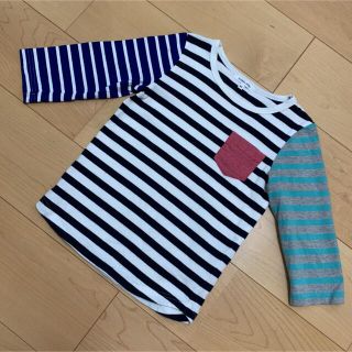 グローバルワーク(GLOBAL WORK)のボーダーロンT七分袖120サイズ(Tシャツ/カットソー)